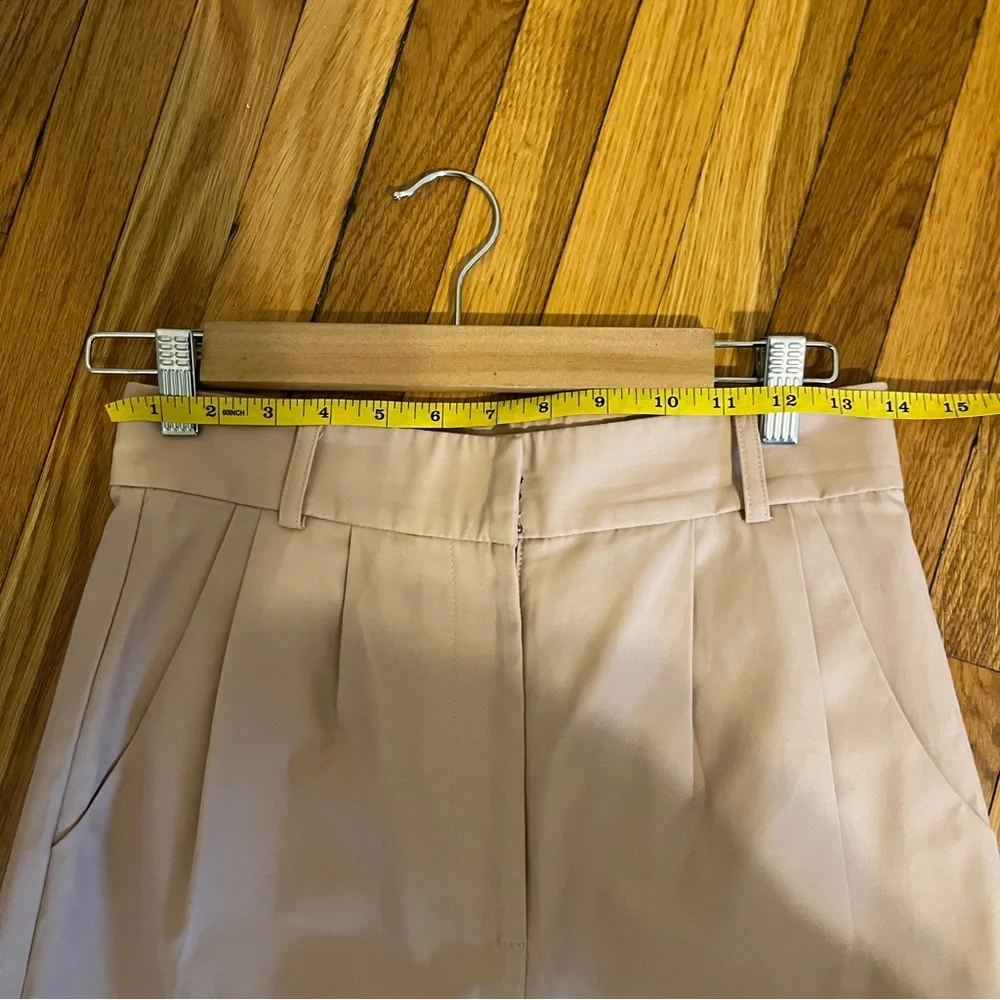 Amanda Uprichard Cream Pleated Trousers Pants Small